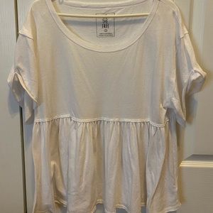 White Flowy Free People Shirt